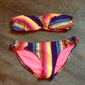 Striped bathing suit 2 piece